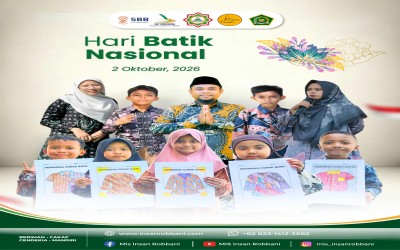 Semarak Hari Batik Nasional, MIS Insan Robbani Gelar Kegiatan Mewarnai Sketsa dan Batik Celup